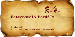 Rottenstein Horác névjegykártya